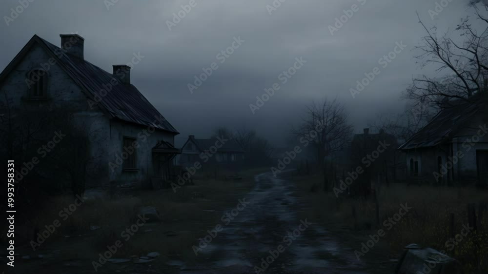 A Desolate Village in the Fog A Desolate Village in the Fog