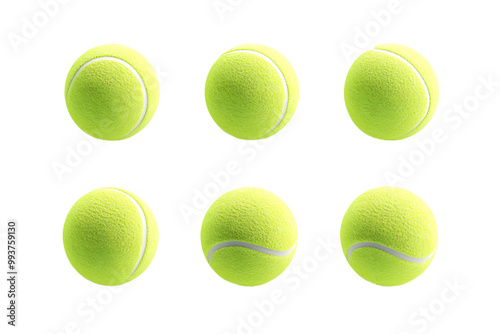 Tennis ball isolated on transparent background,3d render, Yellow Tennis ball,sports equipment,PNG file,tennis ball icon,Sport concept,green tennis ball set,Сlose-up of tennis ball, Ai