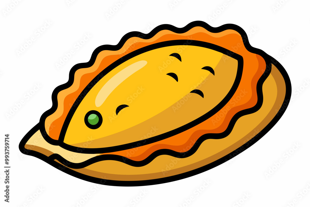 Tasty empanada vector isolated illustration stock illustration Tasty empanada vector isolated illustration stock illustration