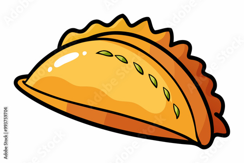 Tasty empanada vector isolated illustration stock illustration