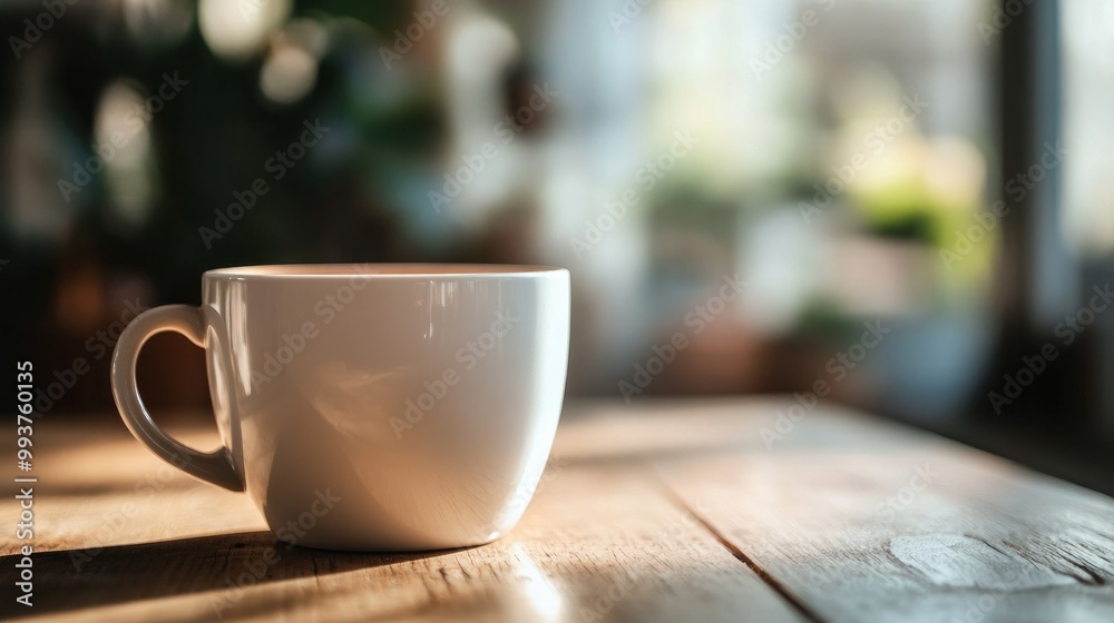Obraz premium background with a white coffee cup