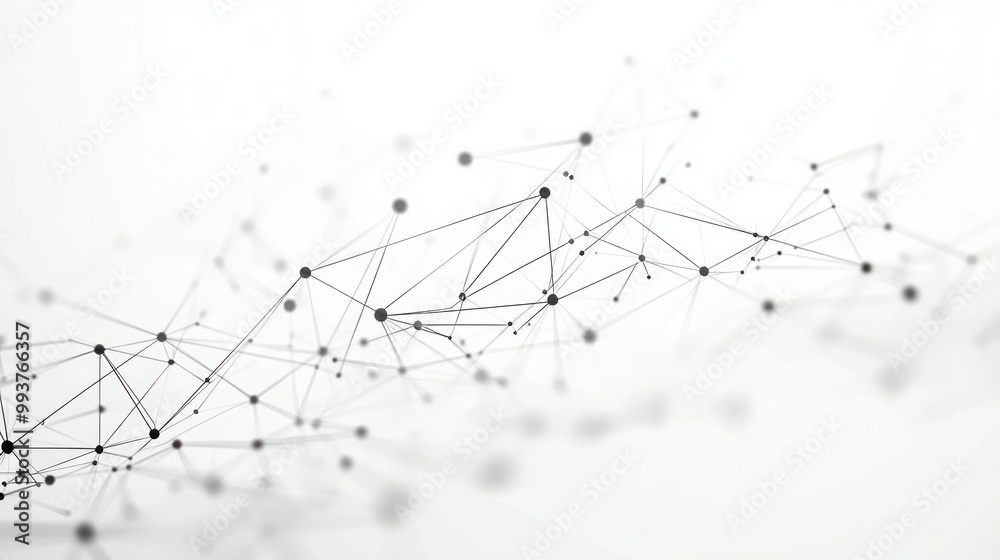 Abstract network of lines and dots representing connections and data flow. Abstract network of lines and dots representing connections and data flow.