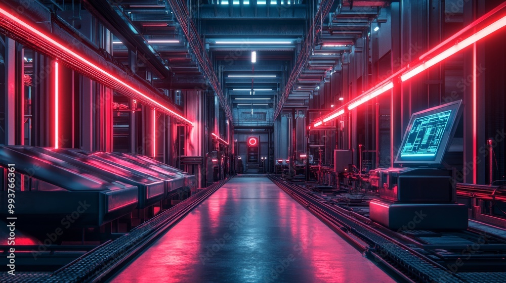 Naklejka premium Futuristic Corridor.