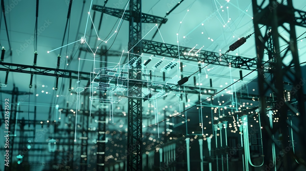 Obraz premium Envision a smart city where robotic process automation manages infrastructure and municipal services