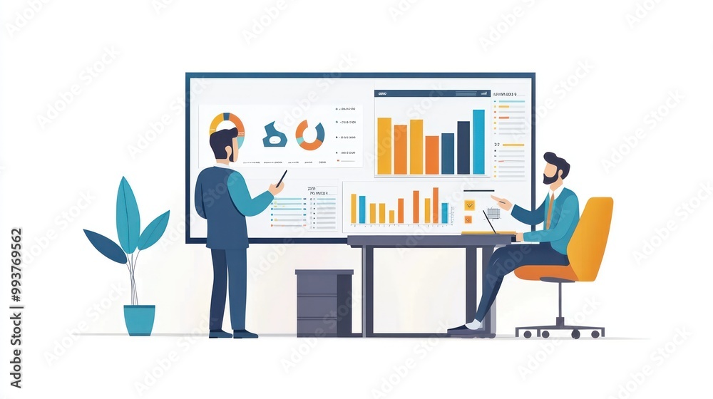 business team on web reporting dashboard monitoring, and data analysis research for business financial planning. Ai generated image business team on web reporting dashboard monitoring, and data analysis research for business financial planning. Ai generated image