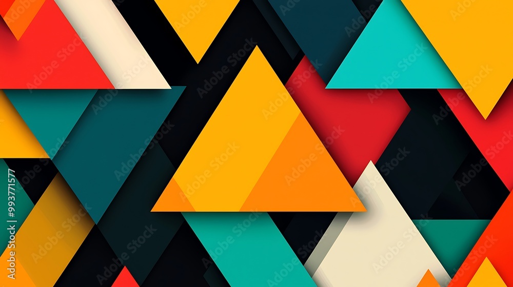 Geometric vector background with triangular shapes, bold contrasts Geometric vector background with triangular shapes, bold contrasts