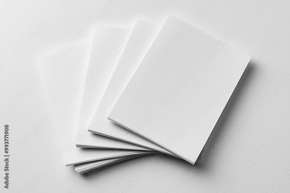 Blank A4 Stacked Paper Mockup isolated created with Generative AI Blank A4 Stacked Paper Mockup isolated created with Generative AI