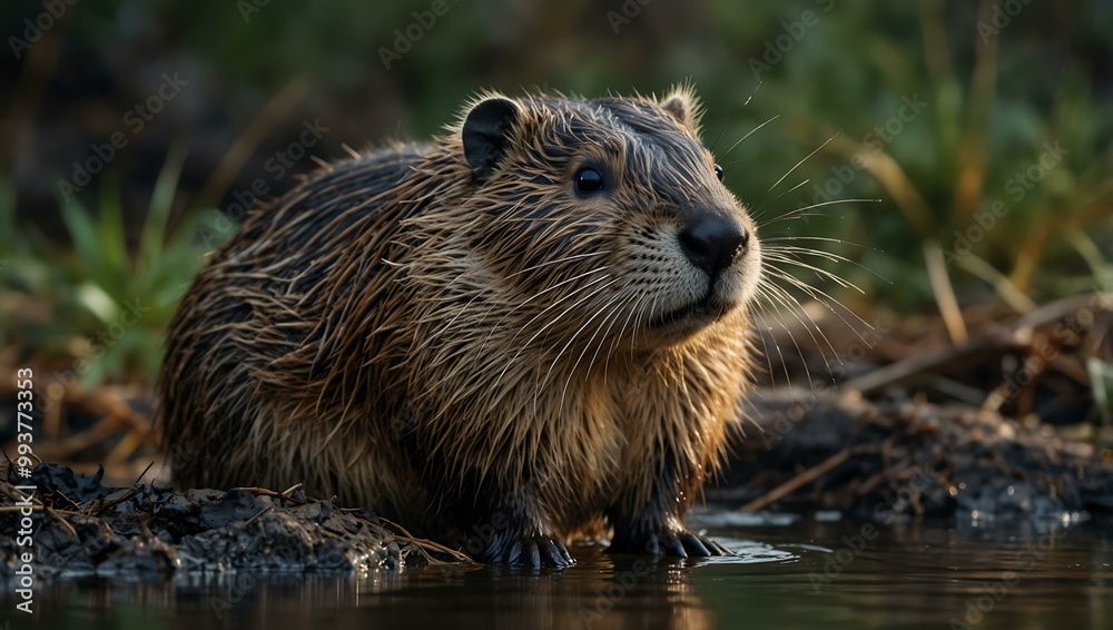 Another depiction of nutria in its environment. Another depiction of nutria in its environment.