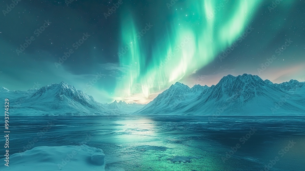 Vibrant auroras shimmering across night sky animated desktop picture