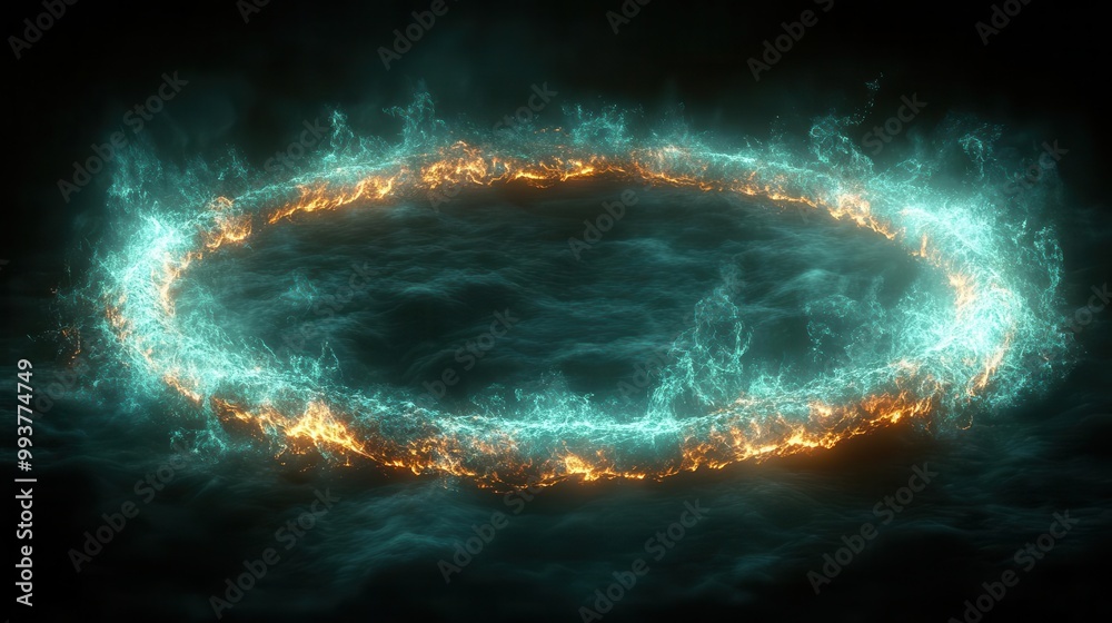 glowing electric green lightning round frame creating a plasma portal effect on a black background dynamic and energetic perfect for scifi themes glowing electric green lightning round frame creating a plasma portal effect on a black background dynamic and energetic perfect for scifi themes