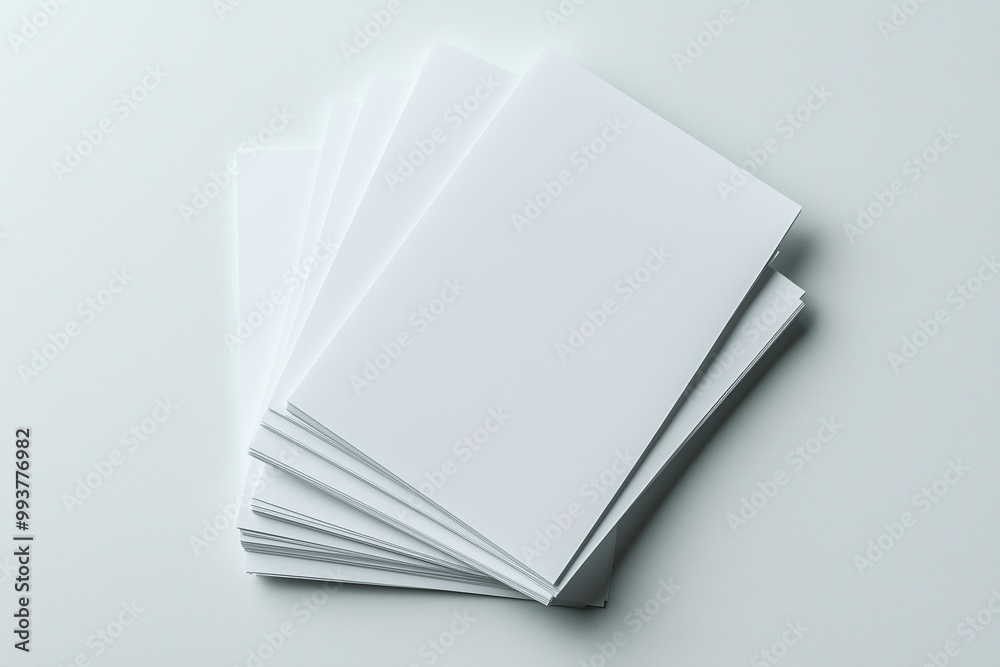 Blank A4 Stacked Paper Mockup isolated created with Generative AI Blank A4 Stacked Paper Mockup isolated created with Generative AI