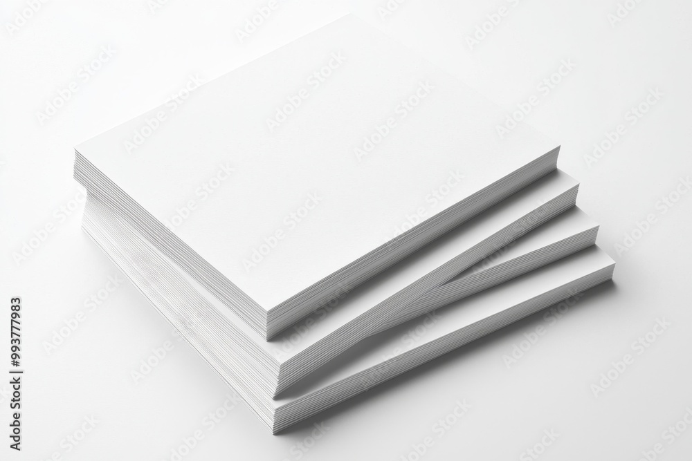 Blank A4 Stacked Paper Mockup isolated created with Generative AI Blank A4 Stacked Paper Mockup isolated created with Generative AI