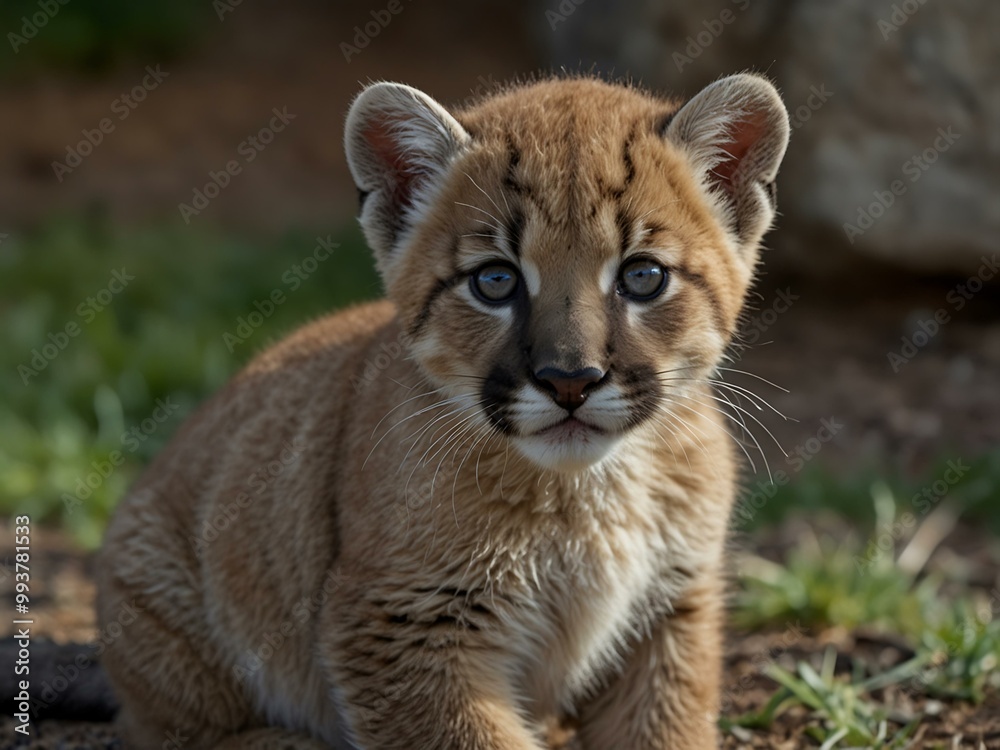 Baby puma. Baby puma.