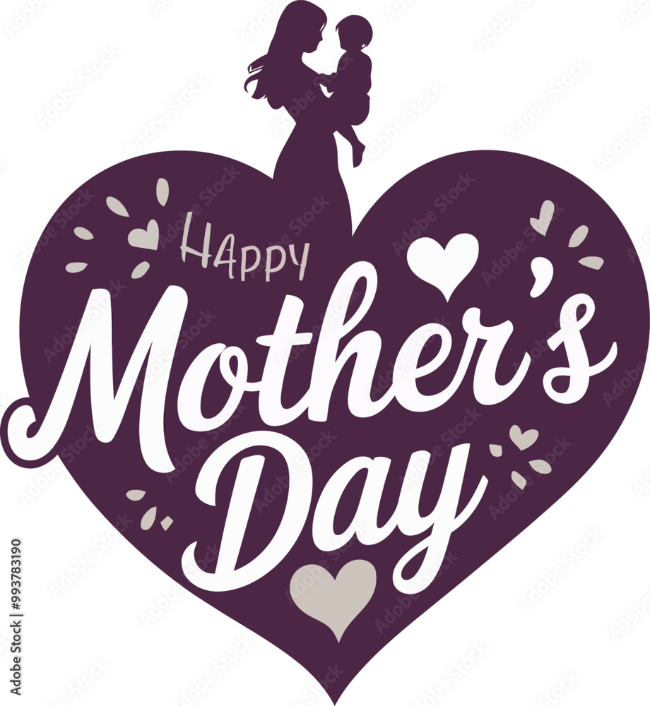 Obraz premium happy mothers day design with white background. 