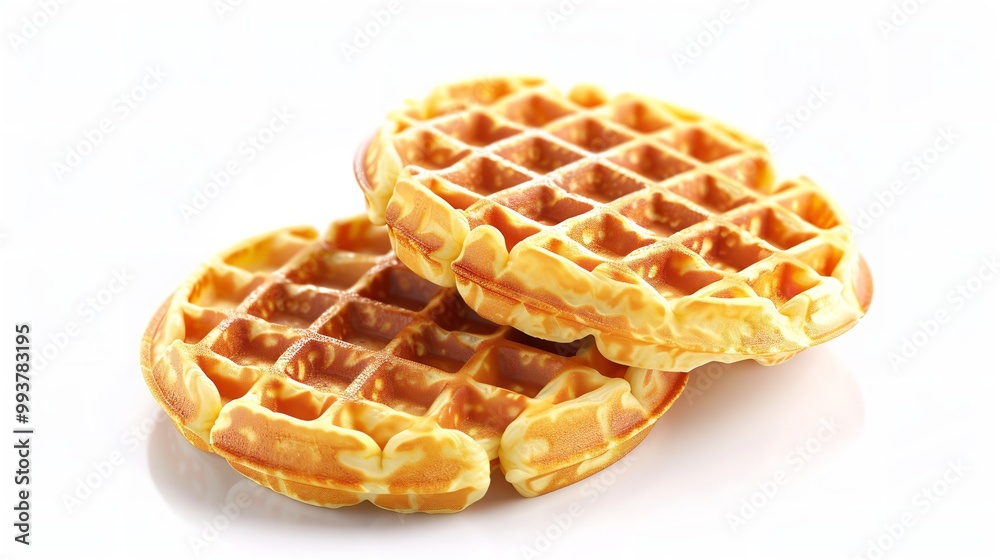 Isolated collection of tasty belgian waffles Isolated collection of tasty belgian waffles