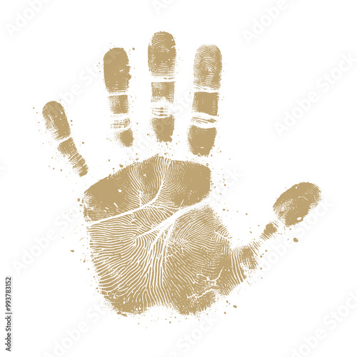 human handprint vector , The handprint should look realistic vector