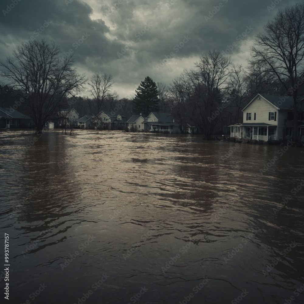 Floodwaters rise dramatically in city streets following torrential rain, causing major damage Floodwaters rise dramatically in city streets following torrential rain, causing major damage