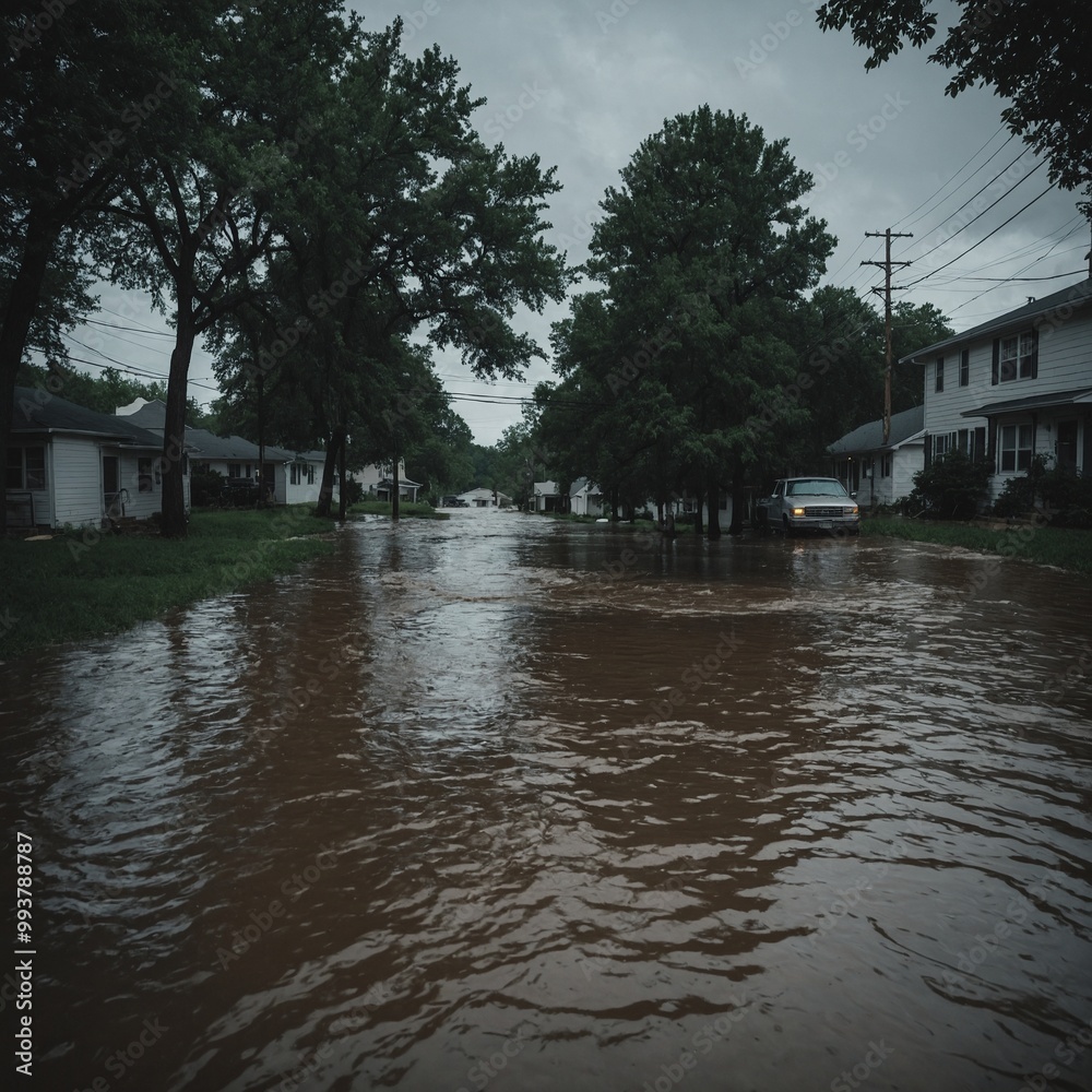 Floodwaters surge across city following torrential rain, causing extensive property loss and disruptions Floodwaters surge across city following torrential rain, causing extensive property loss and disruptions