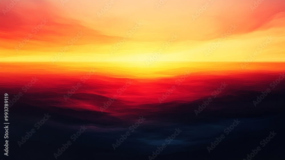 Fototapeta premium Warm Sunset Gradient with Orange, Yellow, and Black Tones