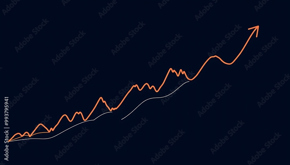 A stock market graph with upward trending lines and dynamic curves, indicating growth or business success in the financial industry on a dark blue background.
A stock market graph with upward trending lines and dynamic curves, indicating growth or business success in the financial industry on a dark blue background.