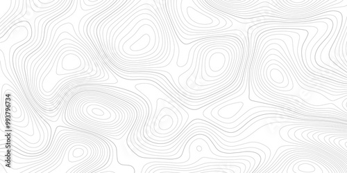Abstract background wavy topographic line contour geography map. Seamless pattern and banner design. Modern and dynamic feel to topographic mapping vector illustration.