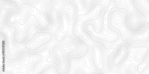Abstract background wavy topographic line contour geography map. Seamless pattern and banner design. Modern and dynamic feel to topographic mapping vector illustration.