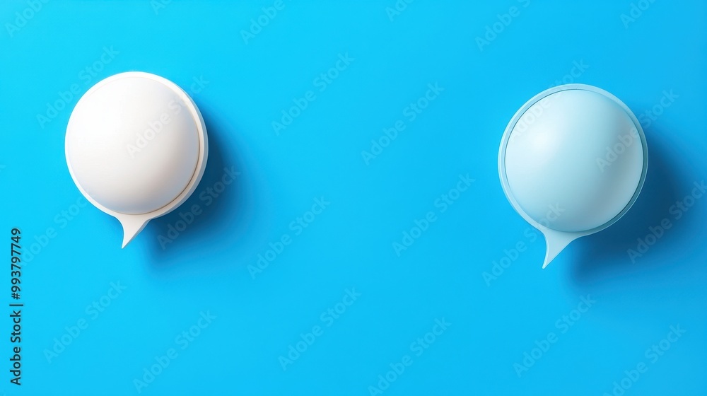 Effective Communication Symbol on Blue Background Effective Communication Symbol on Blue Background