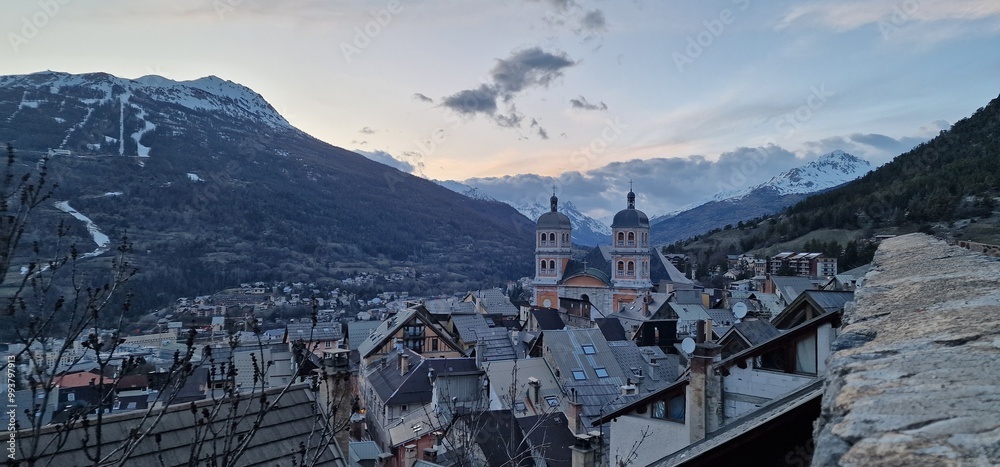 Εκτύπωση καμβά city of briancon, ski area serre chevalier