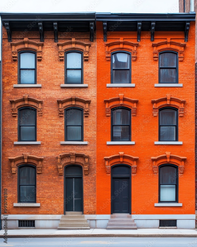 Fototapeta premium Before and After Restoration of Historic Building