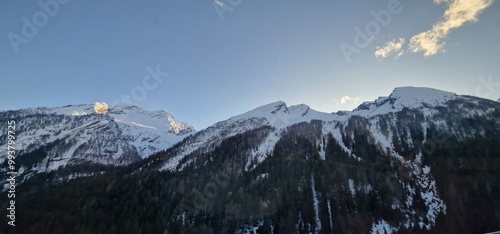 landscape of french alps early summer