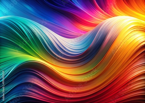 Abstract Colorful Background Graphic with Dynamic Waves and Gradients for Creative Design Projects