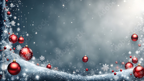 3D Christmas background image with abstract aesthetics.