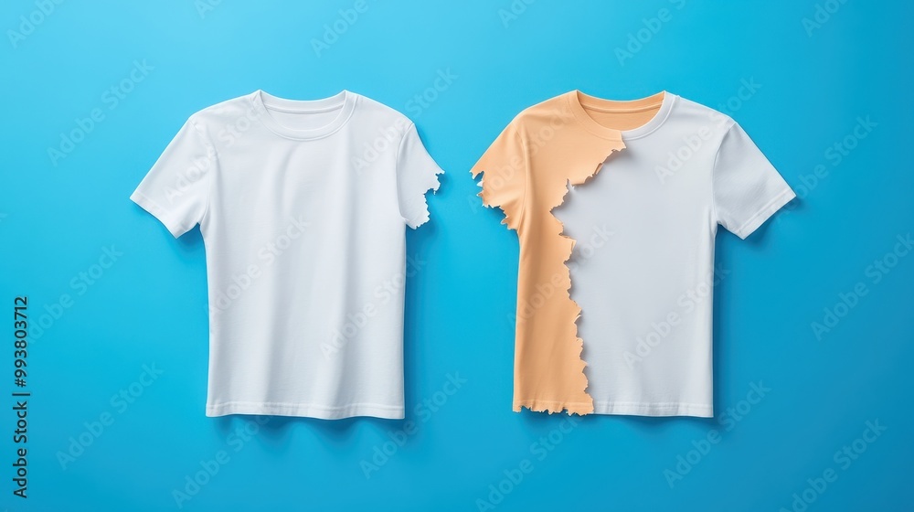Fototapeta premium Before and After Clothing Repair Transformation