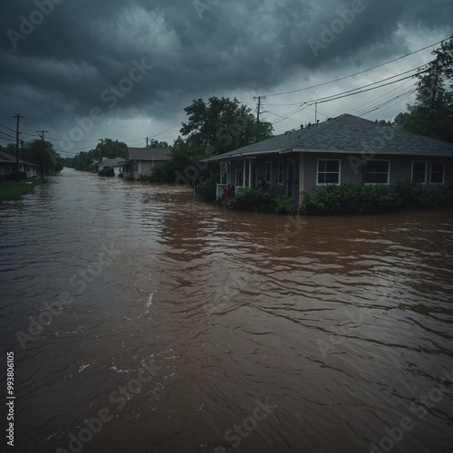 Massive rainstorm creates urban flood crisis with streets and buildings submerged under water