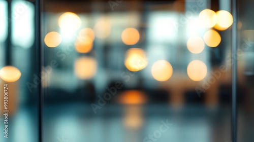 Abstract blurred office interior room. blurry working space with defocused effect. use for background or backdrop in business concept. 