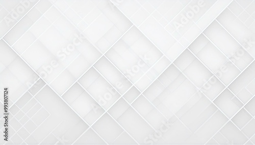 Abstract white background with texture pattern, layered geometric triangle shapes, white and grey glossy squares, abstract tech banner design. Graphic design element stripes concept for web, flyer