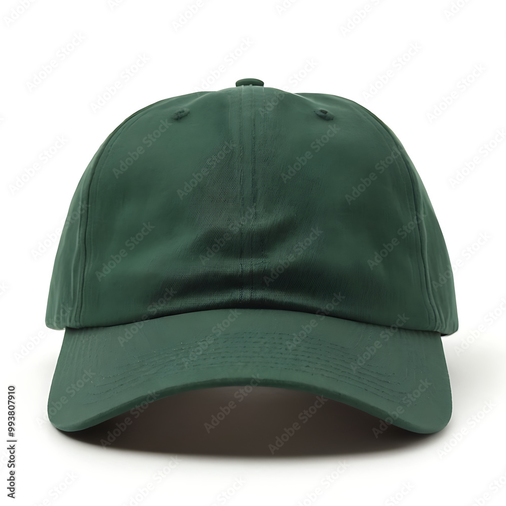 A classic dark green baseball cap with an adjustable strap, ideal for casual wear and sun protection. A classic dark green baseball cap with an adjustable strap, ideal for casual wear and sun protection.