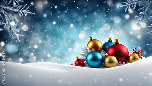 3D Christmas background image with abstract aesthetics.