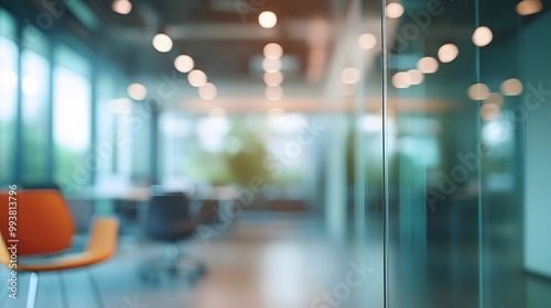 Wallpaper Mural Abstract blurred office interior room. blurry working space with defocused effect. use for background or backdrop in business concept.  Torontodigital.ca