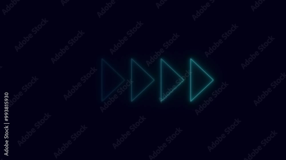 Neon glowing arrow animation, flashing directional arrow. Neon glowing arrow animation, flashing directional arrow.