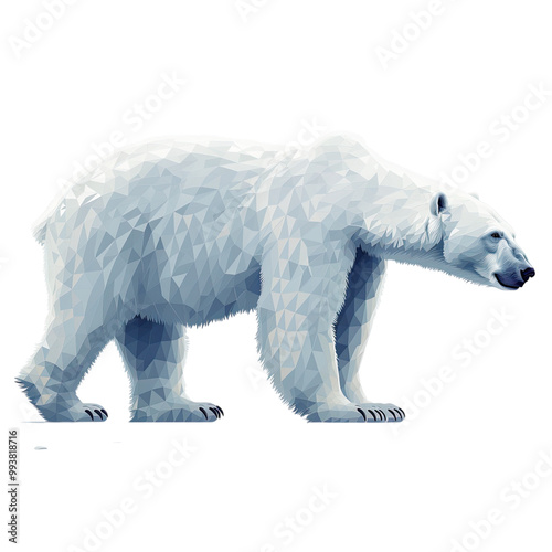 White bear cartoon vector illustration