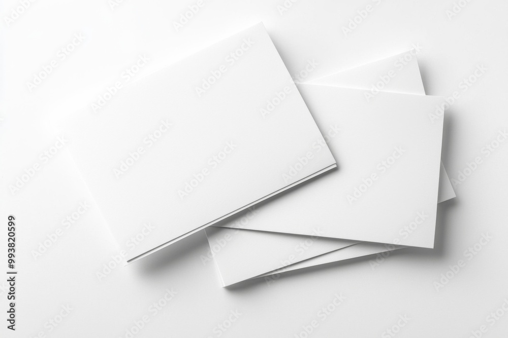 Blank A4 Stacked Paper Mockup isolated created with Generative AI Blank A4 Stacked Paper Mockup isolated created with Generative AI