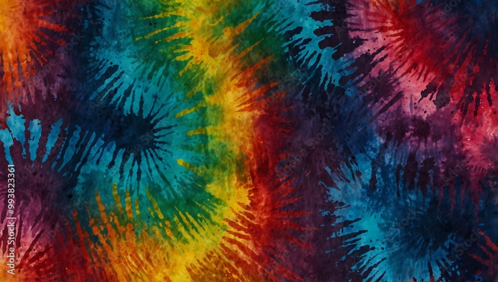 Cool tie-dye texture with vibrant paint stains. Cool tie-dye texture with vibrant paint stains.