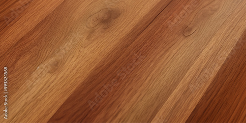 A close up of high gloss lacquered wood paneling with a deep rich brown color the reflective surf.deep brow wood planks with natural texture, wooden retro background, light wooden background, table