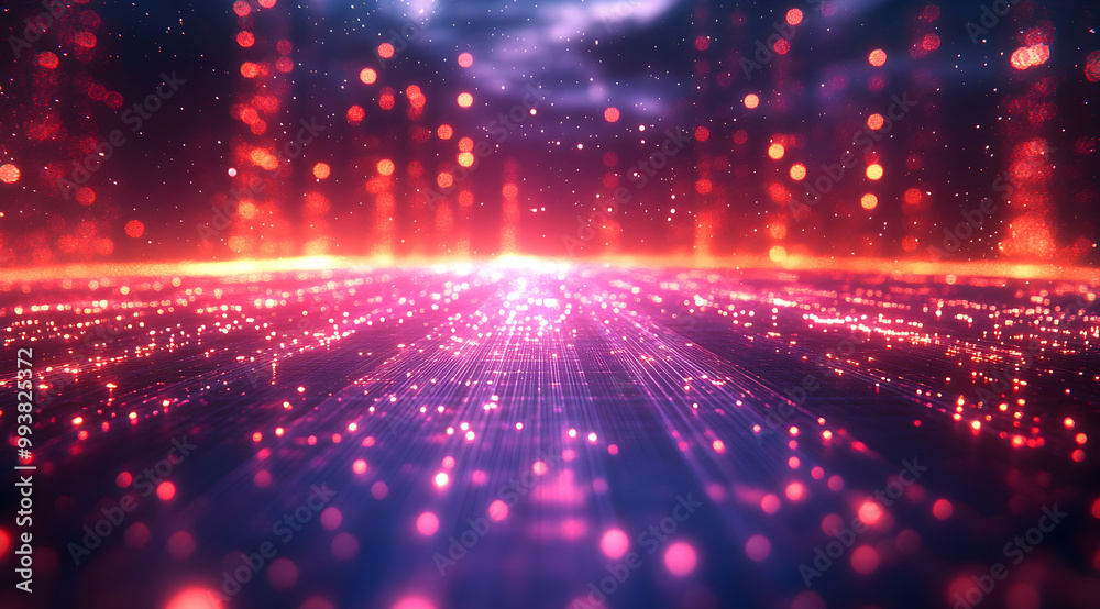 Fototapeta premium Abstract Purple and Red Bokeh Background