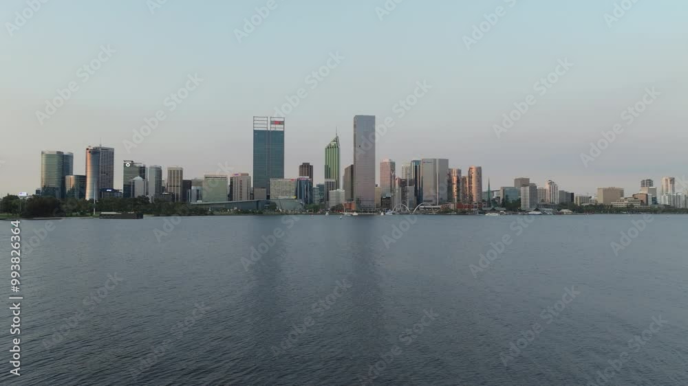 Skyline of Perth City Western Australia in 4k Skyline of Perth City Western Australia in 4k