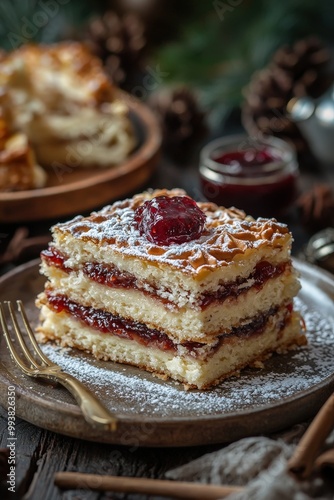 Kolač sa džemom - Sweet cake filled with jam.