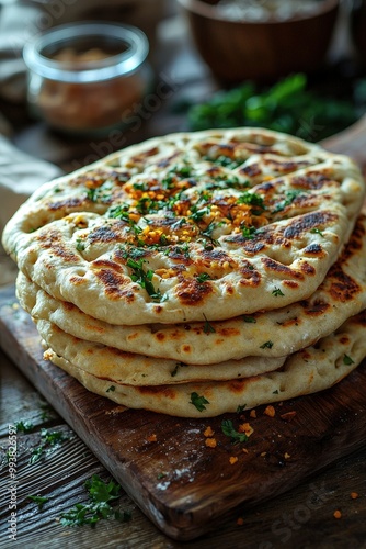 Komplet lepinja - Stuffed flatbread with various fillings. photo