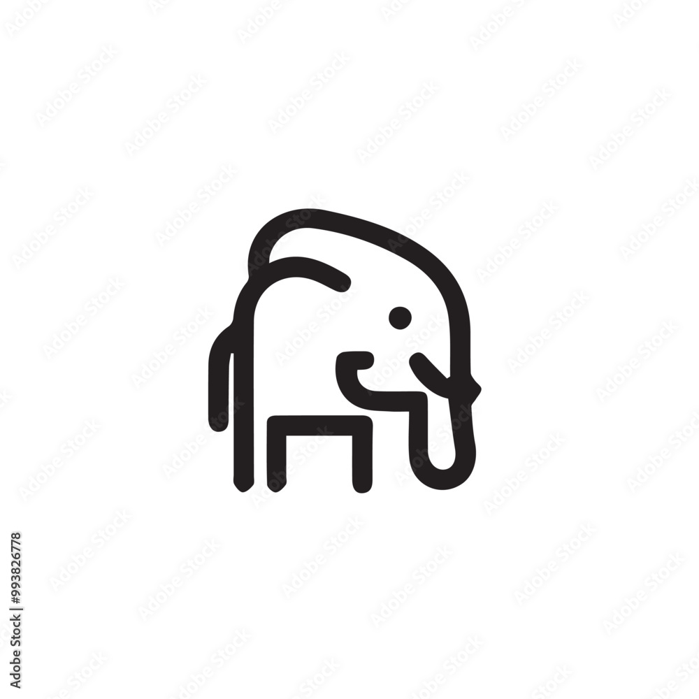 Simple of Animal silhouette Vector Line Icons Simple of Animal silhouette Vector Line Icons