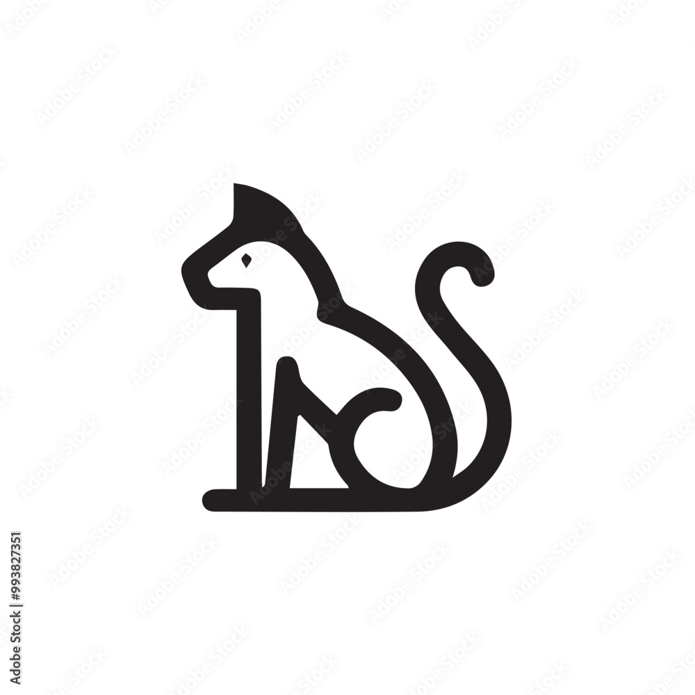 Simple of Animal silhouette Vector Line Icons Simple of Animal silhouette Vector Line Icons